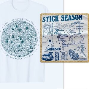 Size XL White T Shirt Noah Kahan Halloween Ghost Stick Season Hurt Somebody